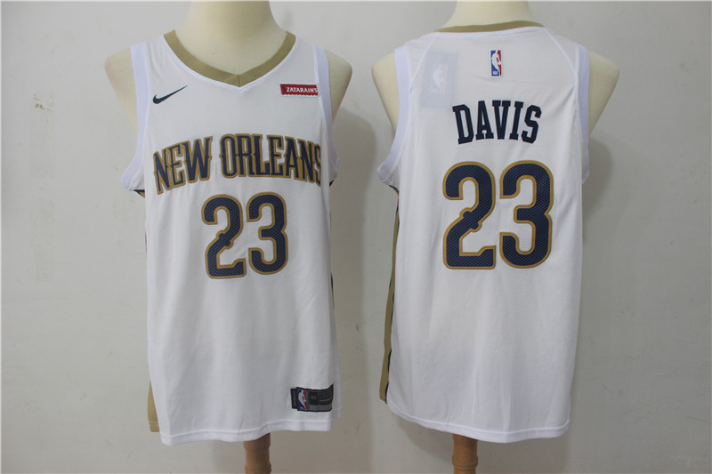 Men New Orleans Pelicans 23 Davis White Game Nike NBA Jerseys